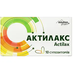Актилакс супозиторії ректальні для полегшення виведення калових мас 2 блістери по 5 шт Solution Pharm Актилакс супозиторії ректальні для полегшення виведення калових мас 2 блістери по 5 шт Solution Pharm