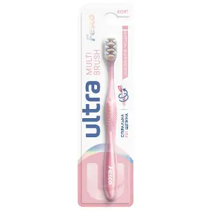 Зубная щетка FESCO (Феско) Ultra Multibrush розовая мягкая 1 шт Зубная щетка FESCO (Феско) Ultra Multibrush розовая мягкая 1 шт