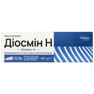 Діосмін Н гель для ректального та зовнішнього застосування для профілактики та полегшення симптомів геморою туба 40 г Діосмін Н гель для ректального та зовнішнього застосування для профілактики та полегшення симптомів геморою туба 40 г