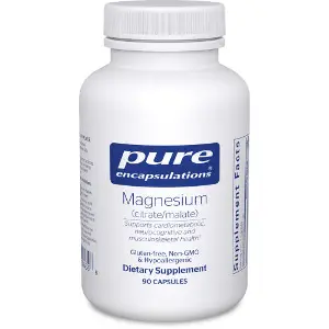 Магній цитрат/малат PURE ENCAPSULATIONS (Пьюр Енкапсулейшн) для підтримки нервової системи та поліпшення сну капсули по 120 мг флакон 90 шт Магній цитрат/малат PURE ENCAPSULATIONS (Пьюр Енкапсулейшн) для підтримки нервової системи та поліпшення сну капсули по 120 мг флакон 90 шт