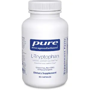 L-Триптофан з вітаміном В6 PURE ENCAPSULATIONS (Пьюр Енкапсулейшн) при тривожності, депресивних станах та порушеннях сну капсули флакон 90 шт L-Триптофан з вітаміном В6 PURE ENCAPSULATIONS (Пьюр Енкапсулейшн) при тривожності, депресивних станах та порушеннях сну капсули флакон 90 шт