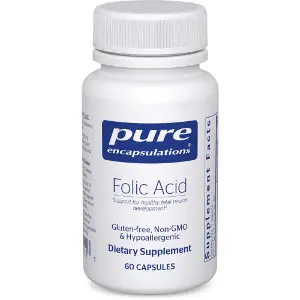Фолієва кислота PURE ENCAPSULATIONS (Пьюр Енкапсулейшн) під час планування та на ранніх термінах вагітності капсули по 800 мкг флакон 60 шт Фолієва кислота PURE ENCAPSULATIONS (Пьюр Енкапсулейшн) під час планування та на ранніх термінах вагітності капсули по 800 мкг флакон 60 шт