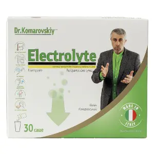 Електроліт DR.KOMAROVSKIY (Др.Комаровський) суміш регідратаційна порошок для приготування орального розчину в саше 30 шт Електроліт DR.KOMAROVSKIY (Др.Комаровський) суміш регідратаційна порошок для приготування орального розчину в саше 30 шт