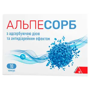 Альпесорб капсулы с адсорбирующим действием и антидиарейным эффектом упаковка 10 шт Альпесорб капсулы с адсорбирующим действием и антидиарейным эффектом упаковка 10 шт