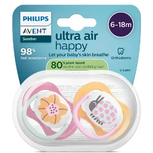 Пустушка силіконова AVENT (Авент) SCF 080/27 Ultra air від 6 до 18 місяців 2 шт Пустушка силіконова AVENT (Авент) SCF 080/27 Ultra air від 6 до 18 місяців 2 шт