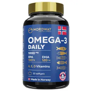 Омега-3 Дейлі Nordway Daily Omega-3 (Нордвей) капсули 1000 мг загальнозміцнюючої дії флакон 30 шт Омега-3 Дейлі Nordway Daily Omega-3 (Нордвей) капсули 1000 мг загальнозміцнюючої дії флакон 30 шт