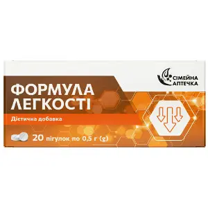 Формула легкости диетическая добавка пигулки 2 блистера по 10 шт Семейная аптечка Формула легкости диетическая добавка пигулки 2 блистера по 10 шт Семейная аптечка