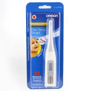 Термометр електронний Omron (Омрон) цифровий Flex Temp Smart (Флекс темп Смарт) модель MC-343F-E4 з гнучким наконечником Термометр електронний Omron (Омрон) цифровий Flex Temp Smart (Флекс темп Смарт) модель MC-343F-E4 з гнучким наконечником