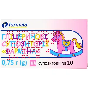 Гліцеринові супозиторії Фарміна (свічки) по 0,75 г 2 блістери по 5 шт Гліцеринові супозиторії Фарміна (свічки) по 0,75 г 2 блістери по 5 шт