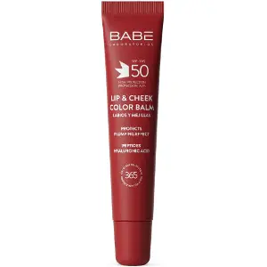 Бальзам-тинт для губ и щек BABE LABORATORIOS (Бабе Лабораториос) Sun Protection солнцезащитный с гиалуроновой кислотой и пептидами cherry SPF 50 20 мл Бальзам-тинт для губ и щек BABE LABORATORIOS (Бабе Лабораториос) Sun Protection солнцезащитный с гиалуроновой кислотой и пептидами cherry SPF 50 20 мл