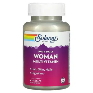 Мультивітаміни для жінок SOLARAY (Солорай) Once Daily Woman Multi-Vitamin для покращення стану волосся, шкіри та нігтів капсули флакон 90 шт Мультивітаміни для жінок SOLARAY (Солорай) Once Daily Woman Multi-Vitamin для покращення стану волосся, шкіри та нігтів капсули флакон 90 шт