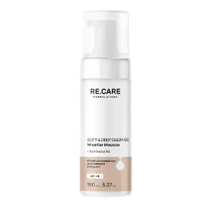 Мус міцелярний для обличчя RE.CARE (Рекейр) Soft & Deep Cleanse Micellar Mousse для глибокого очищення м'який 150 мл Мус міцелярний для обличчя RE.CARE (Рекейр) Soft & Deep Cleanse Micellar Mousse для глибокого очищення м'який 150 мл