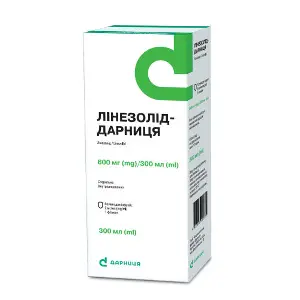 Линезолид-Дарница раствор для инфузий 2 мг/мл флакон 300 мл Линезолид-Дарница раствор для инфузий 2 мг/мл флакон 300 мл