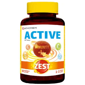 Вітаміни ZEST (Зест) Activ (Актив) для підтримки організму пастилки жувальні флакон 60 шт Вітаміни ZEST (Зест) Activ (Актив) для підтримки організму пастилки жувальні флакон 60 шт