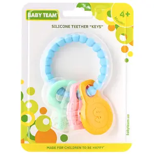 Прорізувач дитячий BABY TEAM (Бебі Тім) артикул 4024 силіконовий Ключики з 4-х місяців 1 шт Прорізувач дитячий BABY TEAM (Бебі Тім) артикул 4024 силіконовий Ключики з 4-х місяців 1 шт
