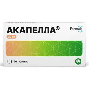 Акапелла таблетки по 0,02 г 2 блистера по 10 шт Акапелла таблетки по 0,02 г 2 блистера по 10 шт