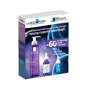 Набір La Roche-Posay (Ля Рош-Позе) Mela B3 (Мела Б3) Гель-мікропілінг очищуючий 200 мл Сироватка-концентрат 30 мл + подарунок Набір La Roche-Posay (Ля Рош-Позе) Mela B3 (Мела Б3) Гель-мікропілінг очищуючий 200 мл Сироватка-концентрат 30 мл + подарунок