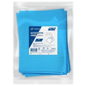 Покриття операційне стерильне MedPlast (Медпласт) матеріал 35 г/м? смс розмір 210 см x 160 см колір синій 1 шт Покриття операційне стерильне MedPlast (Медпласт) матеріал 35 г/м? смс розмір 210 см x 160 см колір синій 1 шт