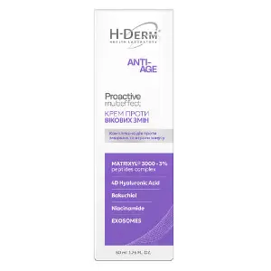 Крем для лица H-DERM Health Derm Laboratory Anti-Age (Анти-эйдж) Proactive multieffect против возрастных изменений 50 мл Крем для лица H-DERM Health Derm Laboratory Anti-Age (Анти-эйдж) Proactive multieffect против возрастных изменений 50 мл