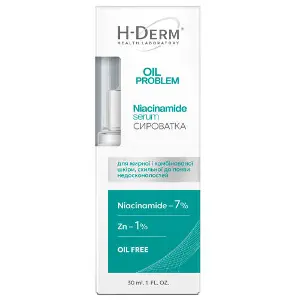 Сироватка для обличчя HEALTH DERM LABORATORY (Хелс Дерм Лабораторі) Oil Problem (Оіл Проблем) Niacinamide serum 30 мл Сироватка для обличчя HEALTH DERM LABORATORY (Хелс Дерм Лабораторі) Oil Problem (Оіл Проблем) Niacinamide serum 30 мл