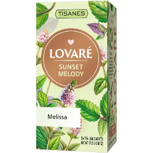 Чай травяной LOVARE (Ловаре) Sunset Melody с листьев мелиссы в фильтр-пакетах по 1,3 г 24 шт Чай травяной LOVARE (Ловаре) Sunset Melody с листьев мелиссы в фильтр-пакетах по 1,3 г 24 шт