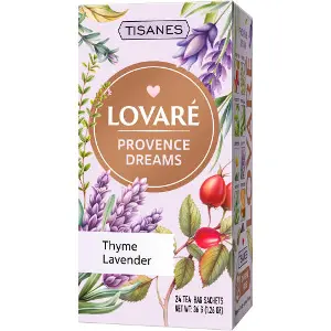 Бленд чая трав'яний та плодовий з квітами LOVARE (Ловаре) Provence Dreams в фільтр-пакетах по 1,5 г 24 шт Бленд чая трав'яний та плодовий з квітами LOVARE (Ловаре) Provence Dreams в фільтр-пакетах по 1,5 г 24 шт