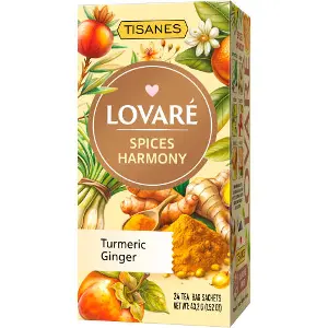 Бленд чая трав’яного LOVARE (Ловаре) Spices Harmon зі спеціями, плодами та ароматом хурми і мандарина в фільтр-пакетах по 1,8 г 24 шт Бленд чая трав’яного LOVARE (Ловаре) Spices Harmon зі спеціями, плодами та ароматом хурми і мандарина в фільтр-пакетах по 1,8 г 24 шт