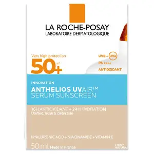 Сироватка для обличчя La Roche-Posay (Ля Рош-Позе) Антеліос UVAIR сонцезахисна невагома зволожувальна з тонуючим ефектом SPF 50+ 50 мл Сироватка для обличчя La Roche-Posay (Ля Рош-Позе) Антеліос UVAIR сонцезахисна невагома зволожувальна з тонуючим ефектом SPF 50+ 50 мл