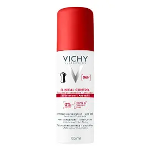 Дезодорант-антиперспірант для тіла VICHY (Віши) Клінікал Контроль проти надмірного потовиділення, запаху та плям на одязі 96 годин захисту 125 мл Дезодорант-антиперспірант для тіла VICHY (Віши) Клінікал Контроль проти надмірного потовиділення, запаху та плям на одязі 96 годин захисту 125 мл