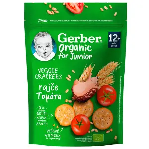Крекери пшеничні NESTLE GERBER (Нестле Гербер) Organic (Органік) з томатами для дітей із 12 місяців 100 г Крекери пшеничні NESTLE GERBER (Нестле Гербер) Organic (Органік) з томатами для дітей із 12 місяців 100 г