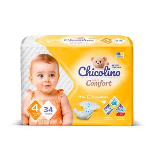 Подгузники для детей CHICOLINO (Чиколино) Soft Comfort (Софт Комфорт) 4 от 7 до 14 кг 34 шт Подгузники для детей CHICOLINO (Чиколино) Soft Comfort (Софт Комфорт) 4 от 7 до 14 кг 34 шт
