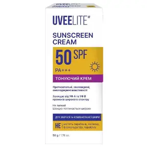 Крем для лица UVEELITE (Увелайт) УФ-Лайт Tinted тонирующий SPF 50 солнцезащитный 50 г Крем для лица UVEELITE (Увелайт) УФ-Лайт Tinted тонирующий SPF 50 солнцезащитный 50 г