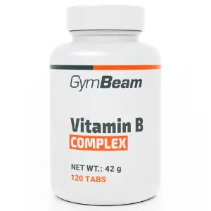 Вітамін В-Комлекс GYMBEAM (Джимбім) дієтична добавка таблетки банка 120 шт Вітамін В-Комлекс GYMBEAM (Джимбім) дієтична добавка таблетки банка 120 шт