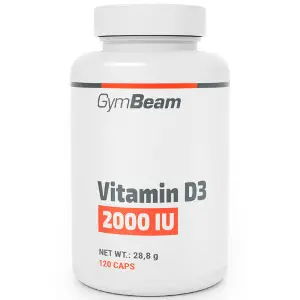 Вітамін D3 GYMBEAM (Джимбім) дієтична добавка капсули по 2000 МО банка 120 шт Вітамін D3 GYMBEAM (Джимбім) дієтична добавка капсули по 2000 МО банка 120 шт