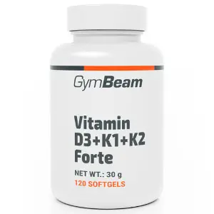 Вітамін D3 + К1 + К2 GYMBEAM (Джимбім) дієтична добавка капсули банка 120 шт Вітамін D3 + К1 + К2 GYMBEAM (Джимбім) дієтична добавка капсули банка 120 шт