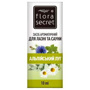 Средство ароматическое FLORA SECRET (Флора Сикрет) для сауны и бани Альпийский луг 10мл Средство ароматическое FLORA SECRET (Флора Сикрет) для сауны и бани Альпийский луг 10мл