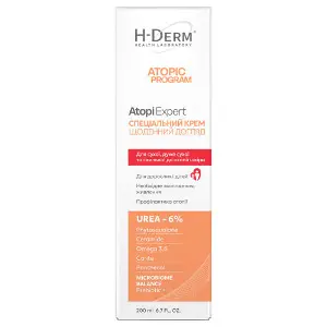 Крем для обличчя та тіла H-DERM Health Derm Laboratory (Хелс Дерм Лабораторі) Atopi Expert (Атопі Експерт) спеціальний із серії Atopic Program 200 мл Крем для обличчя та тіла H-DERM Health Derm Laboratory (Хелс Дерм Лабораторі) Atopi Expert (Атопі Експерт) спеціальний із серії Atopic Program 200 мл
