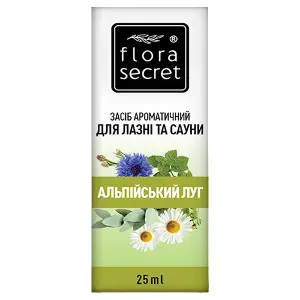 Средство ароматическое FLORA SECRET (Флора Сикрет) для сауны и бани Альпийский луг 25 мл Средство ароматическое FLORA SECRET (Флора Сикрет) для сауны и бани Альпийский луг 25 мл