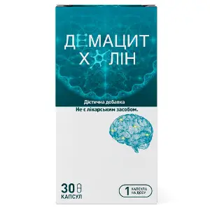 Демацит Холін дієтична добавка капсули упаковка 30 шт Демацит Холін дієтична добавка капсули упаковка 30 шт