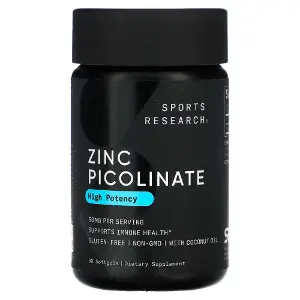 Піколінат цинку SPORTS RESEARCH (Спортс Ресеарч) Zinc Picolinate капсули по 50 мг флакон 60 шт Піколінат цинку SPORTS RESEARCH (Спортс Ресеарч) Zinc Picolinate капсули по 50 мг флакон 60 шт