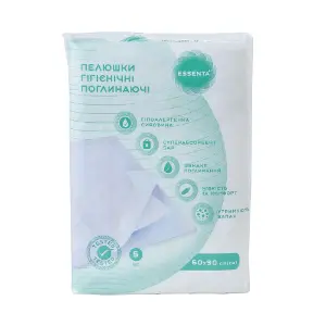 Пелюшки Essenta+ поглинаючі стандарт 60*90см №5 Пелюшки Essenta+ поглинаючі стандарт 60*90см №5