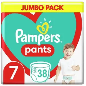 PAMPERS Дитячi одноразові підгузники-трусики Pants Giant Plus 7 (17+ кг) №38 PAMPERS Дитячi одноразові підгузники-трусики Pants Giant Plus 7 (17+ кг) №38