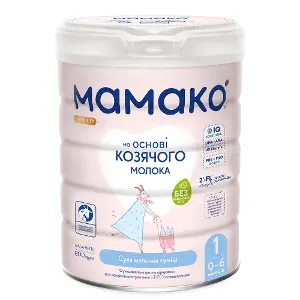 Суміш Мамако PREMIUM 1 ЗГМ 0-6 міс. 800г Суміш Мамако PREMIUM 1 ЗГМ 0-6 міс. 800г
