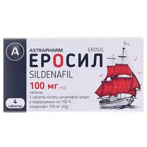 Еросіл-Астрафарм табл. 100мг №4 ТМ Tabula Vita Еросіл-Астрафарм табл. 100мг №4 ТМ Tabula Vita