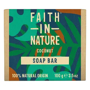 Мыло Faith in Nature натуральне твёрдое с кокосом 100г Мыло Faith in Nature натуральне твёрдое с кокосом 100г
