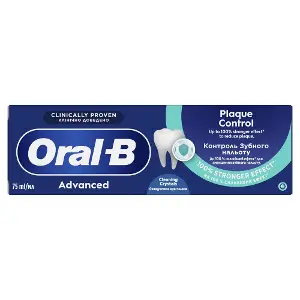 Зубна паста ORAL-B Advanced Проти зубного нальоту з очищувальними кристалами 75 мл Зубна паста ORAL-B Advanced Проти зубного нальоту з очищувальними кристалами 75 мл