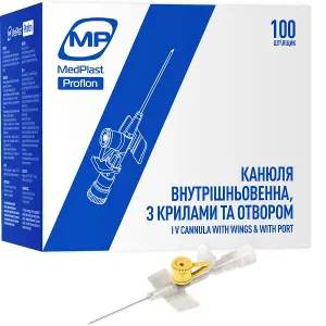 КАНЮЛЯ ВНУТРИВЕННАЯ MP MEDPLAST PROFLON ПРОФЛОН 24G (0,7 Х 19 ММ) ЖЕЛТЫЙ КОЛПАЧОК №1 КАНЮЛЯ ВНУТРИВЕННАЯ MP MEDPLAST PROFLON ПРОФЛОН 24G (0,7 Х 19 ММ) ЖЕЛТЫЙ КОЛПАЧОК №1