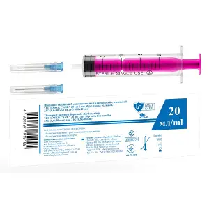 ШПРИЦ 20 МЛ 3-Х КОМПОНЕНТНЫЙ LC LASER CARE LUER SLIP С 2-МЯ ИГЛАМИ 23G(0,6Х30ММ) И 21G(0,8Х40ММ) №1 ШПРИЦ 20 МЛ 3-Х КОМПОНЕНТНЫЙ LC LASER CARE LUER SLIP С 2-МЯ ИГЛАМИ 23G(0,6Х30ММ) И 21G(0,8Х40ММ) №1