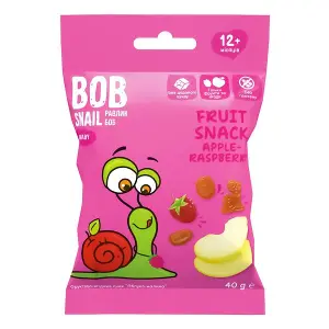 СНЕК ФРУКТОВЫЙ УЛИТКА БОБ BOB SNAIL ЯБЛОКО-МАЛИНА 40 Г СНЕК ФРУКТОВЫЙ УЛИТКА БОБ BOB SNAIL ЯБЛОКО-МАЛИНА 40 Г