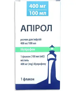 Апірол розчин для інфузій 400 мг/100 мл флакон 100 мл (400 мг) 1 шт Апірол розчин для інфузій 400 мг/100 мл флакон 100 мл (400 мг) 1 шт